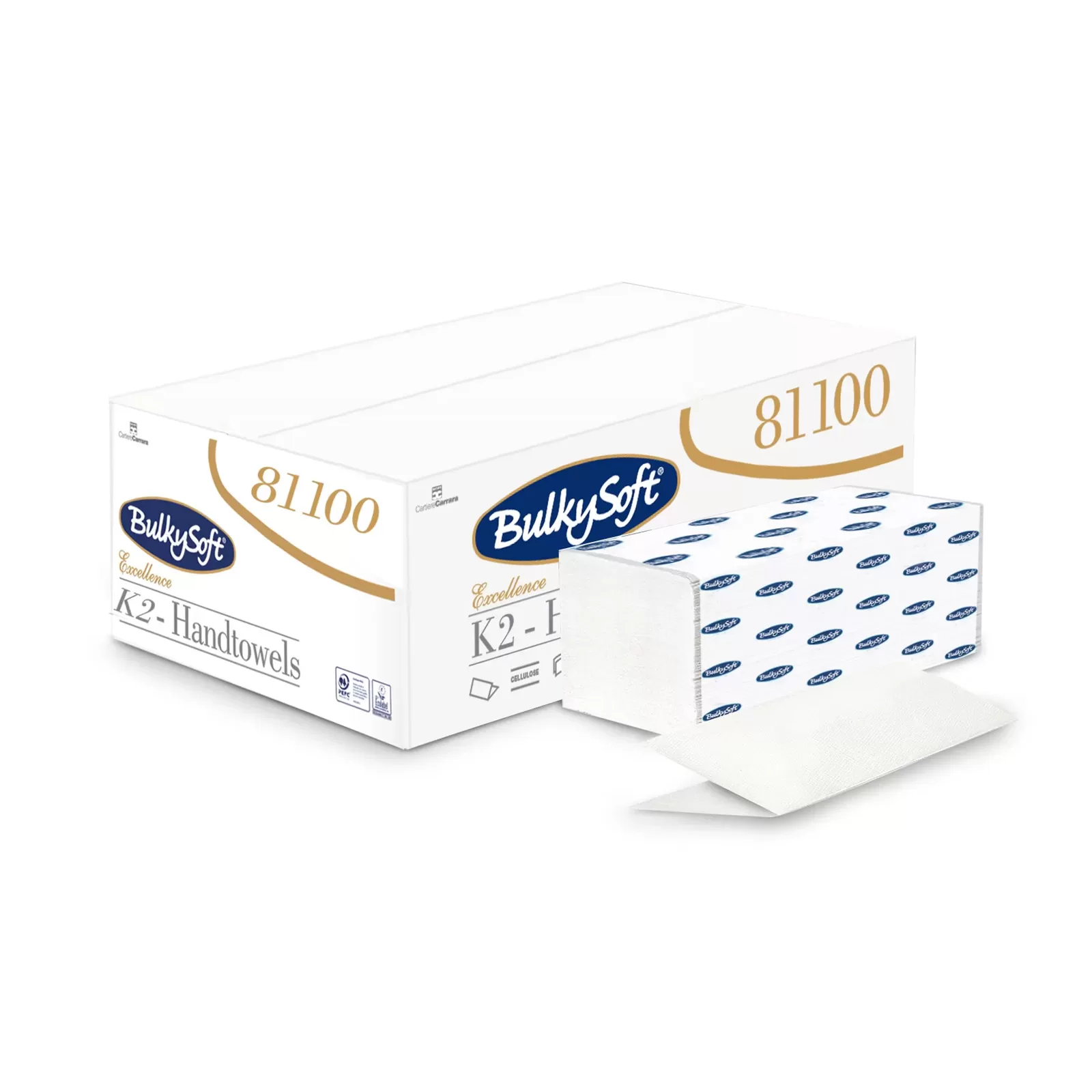 Bulkysoft Excellence Handtuch (2 lagig, 20x160, 3200 Stück)