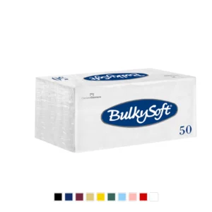 Servietten Bulkysoft (33x33, 2 lagig, 1/8 Kopffalzung, 40x50, 2000 Stück)