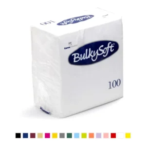 Servietten Bulkysoft mehrfarbig (40x40, 3 lagig, 1/4 Falzung, 10x100, 1000 Stück)