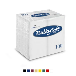Servietten Dinner Bulkysoft (40x40, 3 lagig, 1/8 Kopffalzung, 10x100, 1000 Stück)