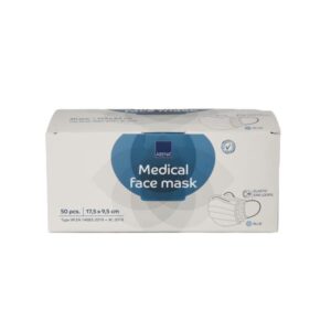 OP-Maske Typ II R Excellent – elastische Ohrschlaufen, blau, 50 Stück