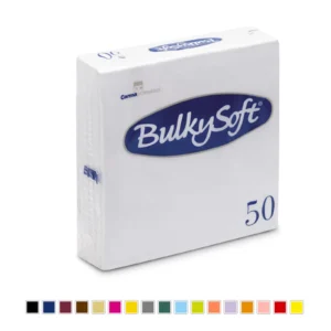 Servietten Bulkysoft mehrfarbig (33x33, 2 lagig, 1/4 Falzung, 24x50, 1200 Stück)