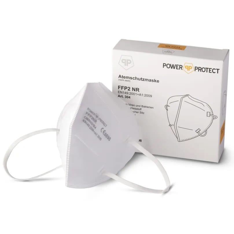 Power Protect 304 FFP2 NR Atemschutzmaske ohne Ventil, einzeln verpackt – Pack à 10 Stück